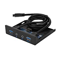 Los mejores  - Panel frontal de la unidad de disquete- audio USB 3.0 Panel frontal de la disquetera 3.5 pulgadas 2 Interfaces USB con…